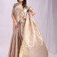 Shree Shyam Fashion Organza Peach Saree
