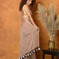 Very Much Indian Pure Mul Cotton Handloom Saree - Khakhi | Swadesiicart