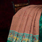 Off-White Red Striped Semi Chanderi Saree By Gayathri Reddy Designer Studio | Swadesiicart