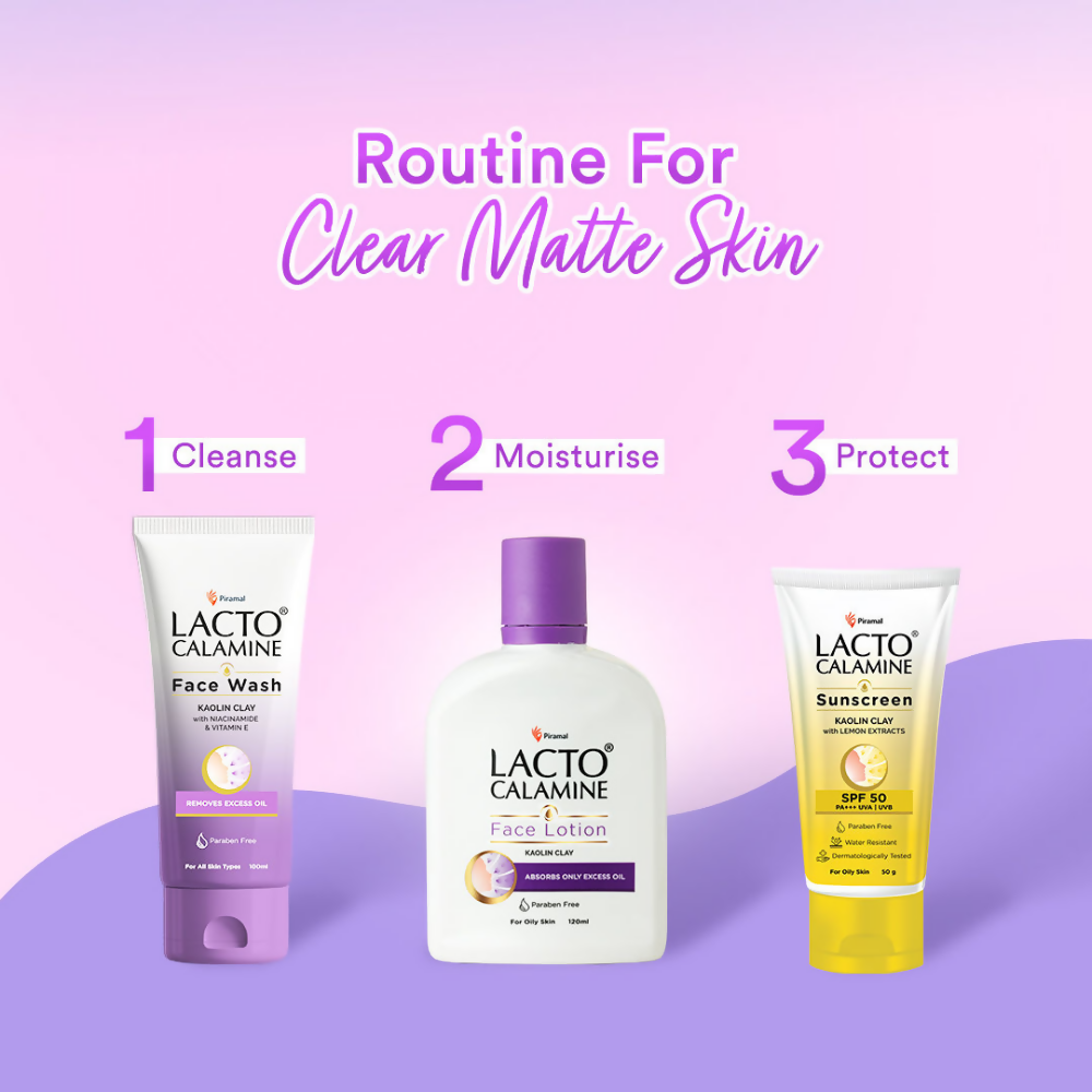 Lacto Calamine Face Wash with Kaolin Clay, Niacinamide & Vitamin E for All Skin Types - Swadesiicart