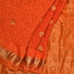 Orange Bandhani Kanchipuram Silk Handloom Saree with Small Buta Design - Global Threads | Swadesiicart