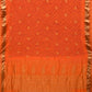 Orange Bandhani Kanchipuram Silk Handloom Saree with Small Buta Design - Global Threads | Swadesiicart