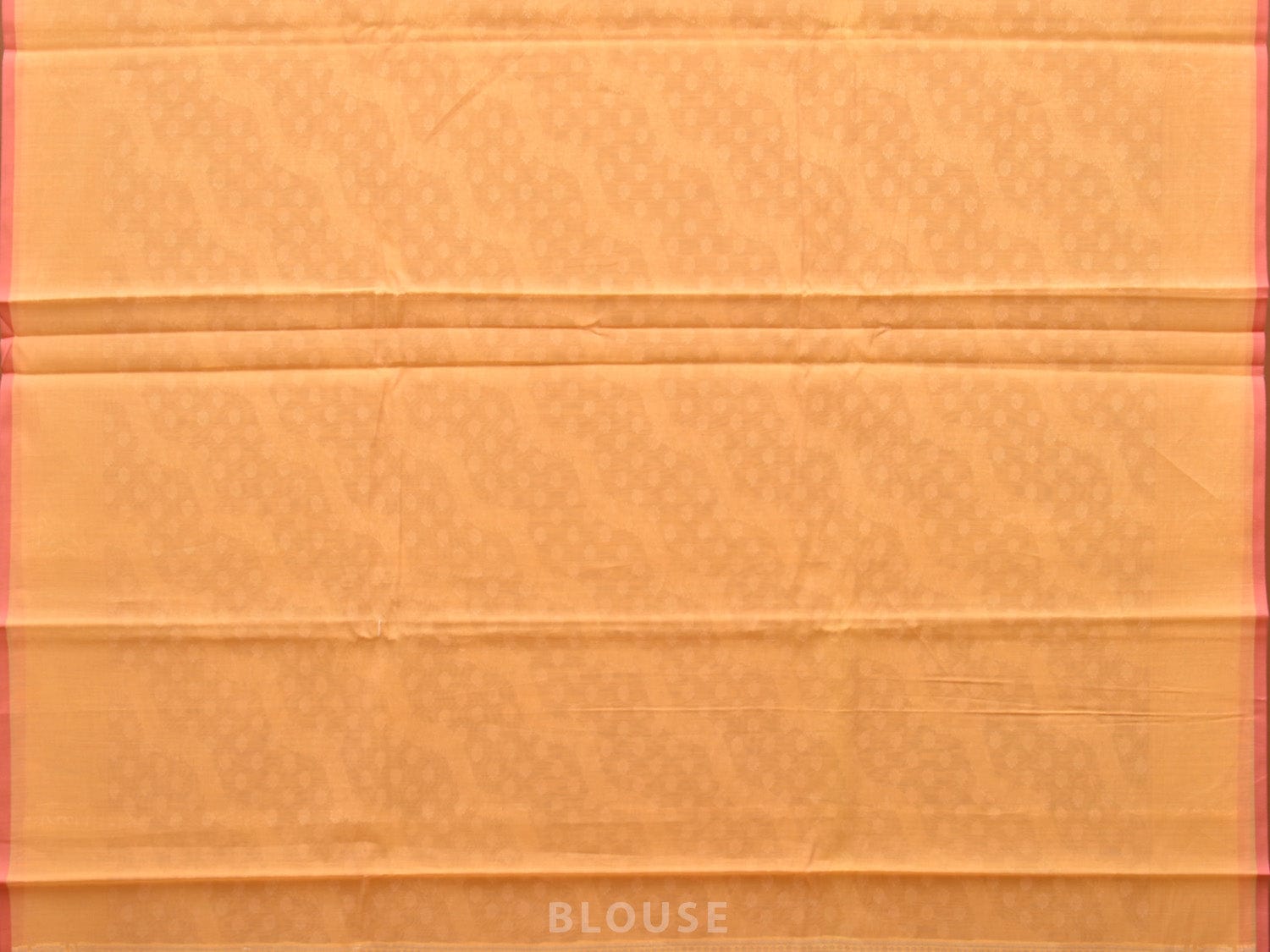 Orange Cut Work Cotton Silk Saree with All Over Diagonal Banaras Design - Global Threads | Swadesiicart