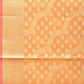 Orange Cut Work Cotton Silk Saree with All Over Diagonal Banaras Design - Global Threads | Swadesiicart