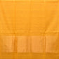 Orange Green Khadi Cotton Handloom Plain Saree with Temple Border Design - Global Threads | Swadesiicart