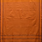 Orange Narayanpet Cotton Handloom Saree with Checks Design - Global Threads | Swadesiicart