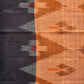 Orange Pochampally Ikat Cotton Handloom Saree with Grill and Big Temple Border Design No Blouse - Global Threads | Swadesiicart