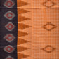 Orange Pochampally Ikat Handloom Saree with Checks and Border Design No Blouse - Global Threads | Swadesiicart