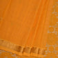 Orange Uppada Cotton Handloom Saree with Grill Pallu Design - Global Threads | Swadesiicart