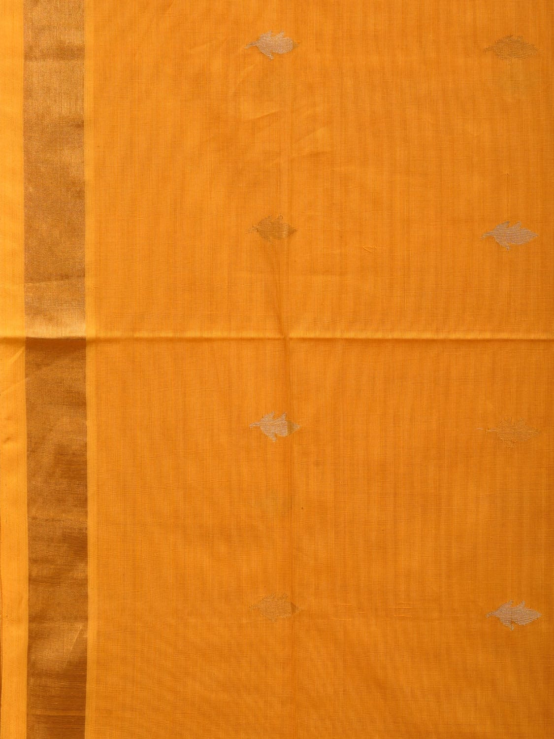 Orange Uppada Cotton Handloom Saree with Grill Pallu Design - Global Threads | Swadesiicart