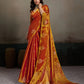 Anaita Orange Tissue Silk Woven Saree With Blouse