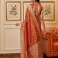 Anaita Orange Woven Tissue Silk Saree With Blouse