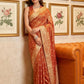 Anaita Orange Woven Tissue Silk Saree With Blouse