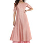 Ahalyaa Women's Pink Poly Silk Gold Foil Print Kurta | Swadesiicart