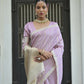Vishnu Weaves Women's Purple Premium Tussar Silk Saree with Blouse - Swadesiicart