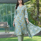 BulBul Fashionista Green Cotton Kurta Set with Dupatta - Swadesiicart