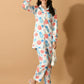 Myshka Women's White Printed Shirt With Trousers - Swadesiicart