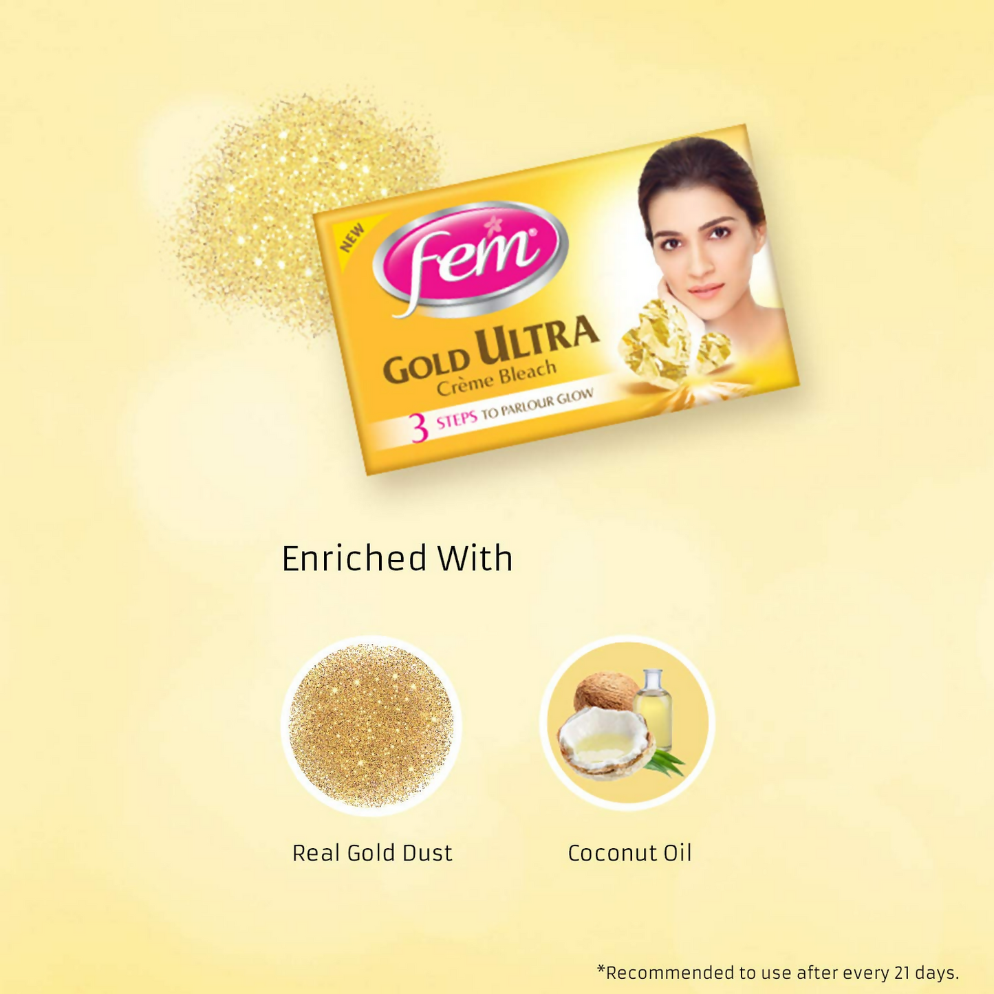 Fem Fairness (Gold Ultra) Crème Bleach - Swadesiicart