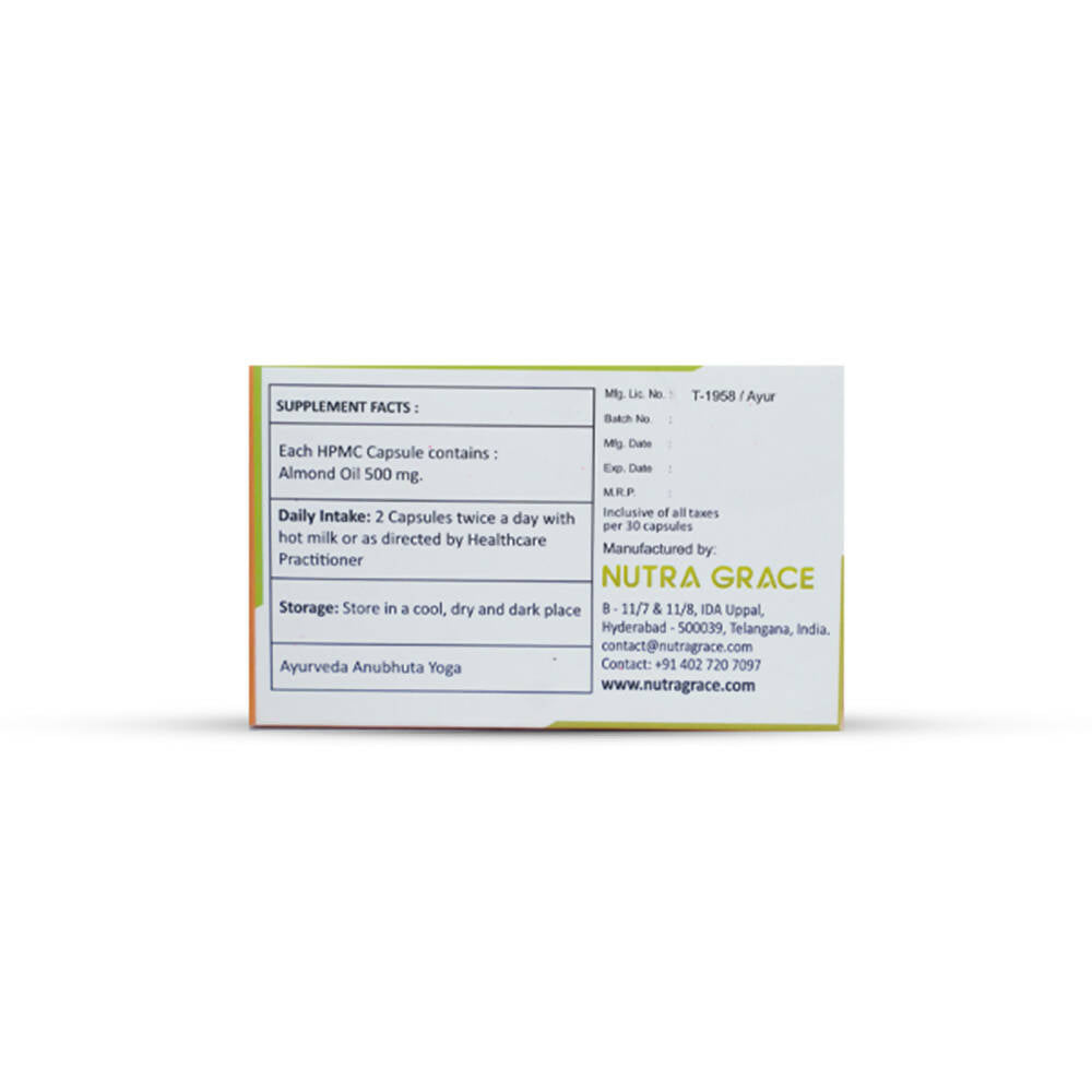 Nutra Grace Almond Oil Capsules - Swadesiicart