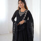 Joban Fashion Black Kurta Set Georgette Sequence Embroidery Work - Swadesiicart