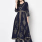 Aniyah Rayon Navy Blue Color Foil Print Anarkali Palazzo Set (AN-191K)