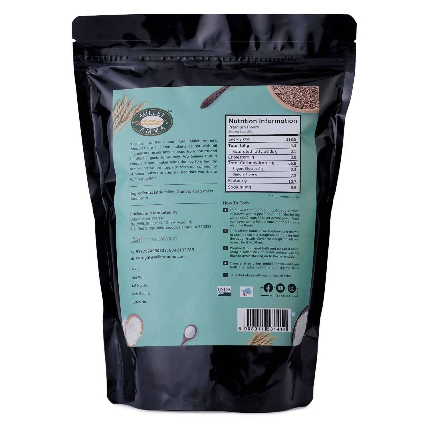 Millet Amma Gluten Free Premium Mix Flour Organic - Swadesiicart
