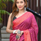 Beatitude Pink Cotton Banarasi Saree | Swadesiicart
