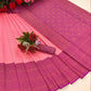 DEIANA'S Beautiful Designer Golden zari Soft Lichi Silk Saree - Pink - Swadesiicart