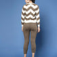 Women Cream Acrylic Stripe & Solid Winter Co-Ord Set - Wool Trees - Swadesiicart