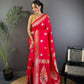 Joban Fashion Banarasi Pink Woven Soft Silk Saree | Swadesiicart