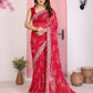 Ai Fashion Magenta Georgette Rajwadi Bandhani Print Party Wear Saree