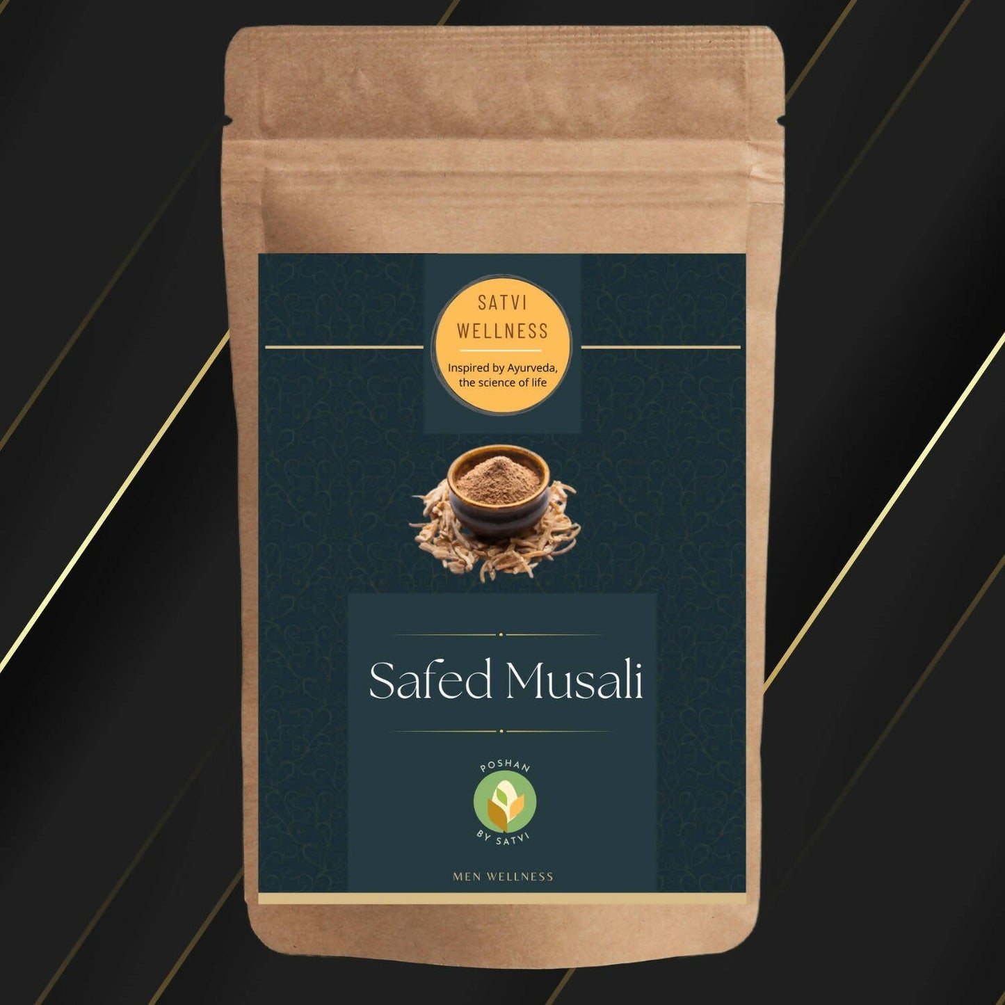 Satvi Wellness Safed Musli Powder | White Musli Powder | Men Wellness - Swadesiicart