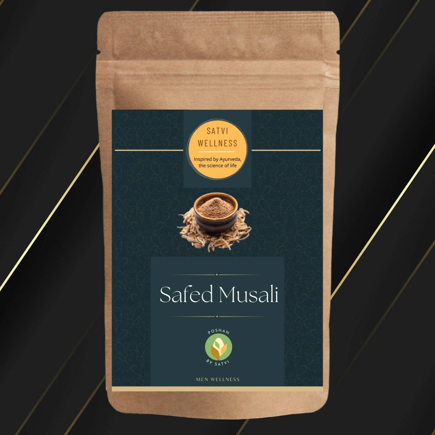 Satvi Wellness Safed Musli Powder | White Musli Powder | Men Wellness - Swadesiicart