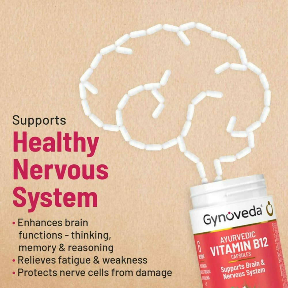 Gynoveda Vitamin B-12 Capsules | Swadesiicart