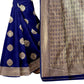 Vamika Blue Weaving Banarasi Jacquard Saree | Swadesiicart