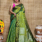 Exclusive Collection Green Beautiful Tissue Benarasi Saree - Swadesiicart