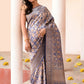 Joban Fashion Lavender Pure Katan Pure Handloom Banarasi Silk Saree | Swadesiicart