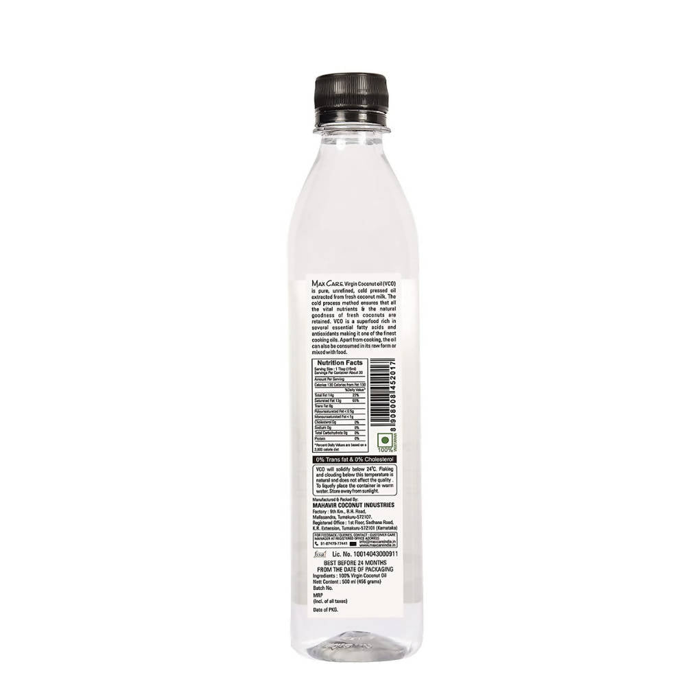 Max Care Cold Pressed Virgin Coconut Oil - Swadesiicart