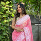 Vamsee Palak Saavi Pink Organza Saree - Swadesiicart