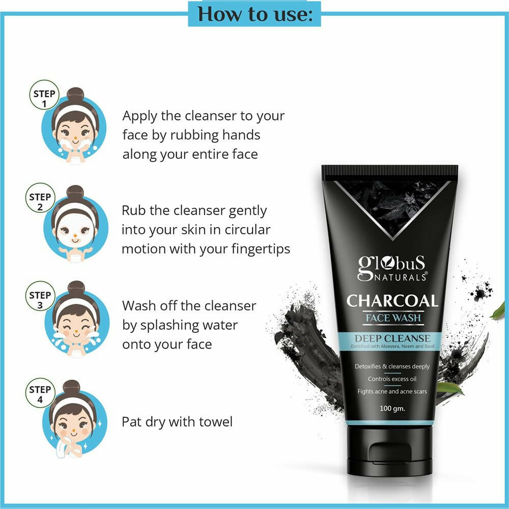 Globus Naturals Face Wash Enriched with Tea Tree, Neem & Papaya - Swadesiicart