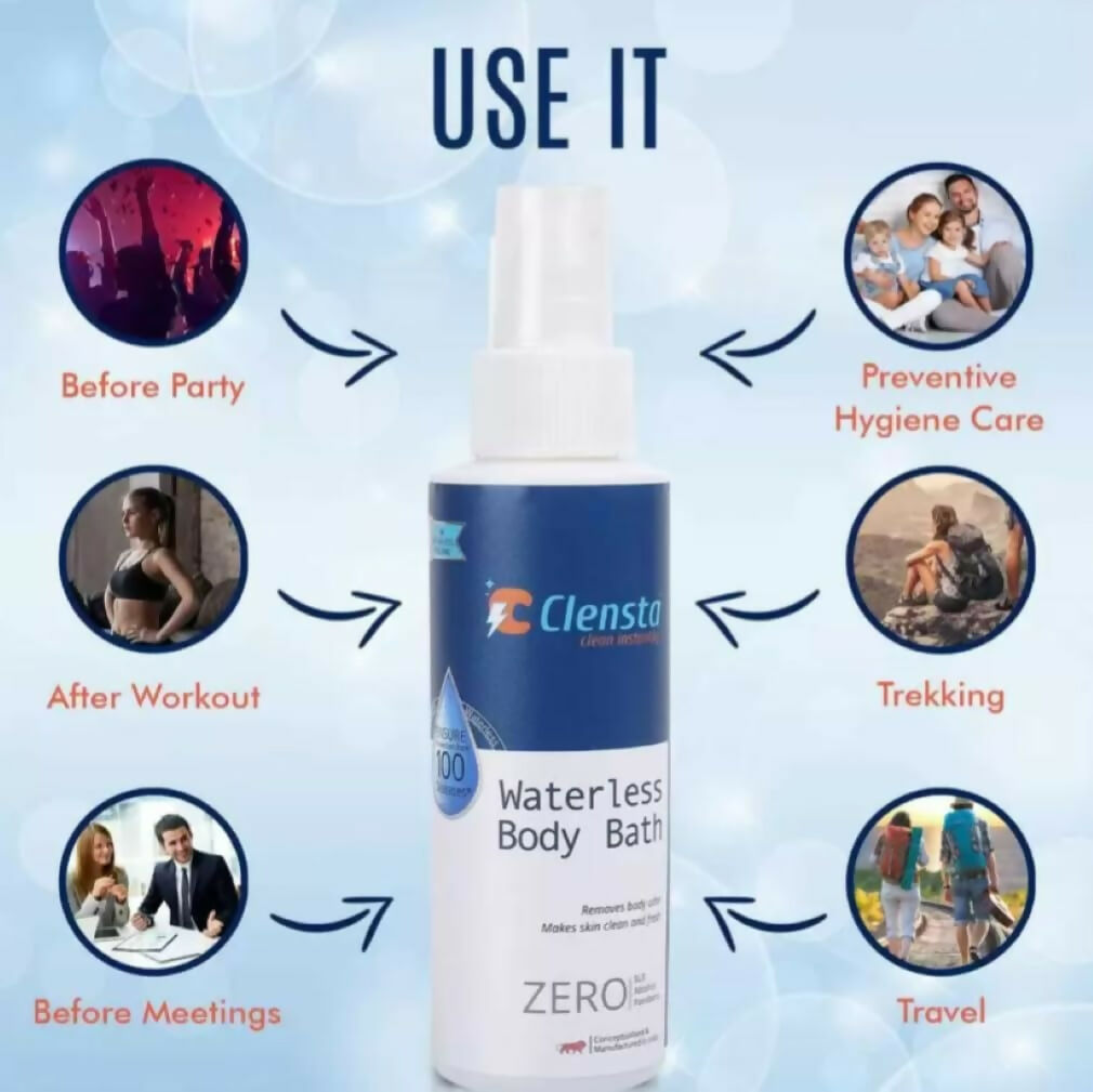 Clensta Waterless Body Bath For Men | Swadesiicart