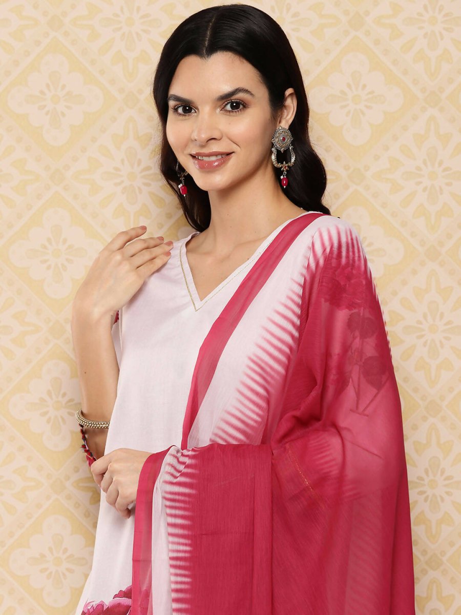 Ahalyaa Women's Traditional wear Kurta Set - Beige | Swadesiicart