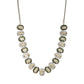 Mufli (peanut) Kundan Neckpiece with Meenakari and American Diamonds (Silver) - Ruby Raang | Swadesiicart