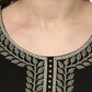 Ahalyaa Women's Black Georgette Glitter Print Kurta | Swadesiicart