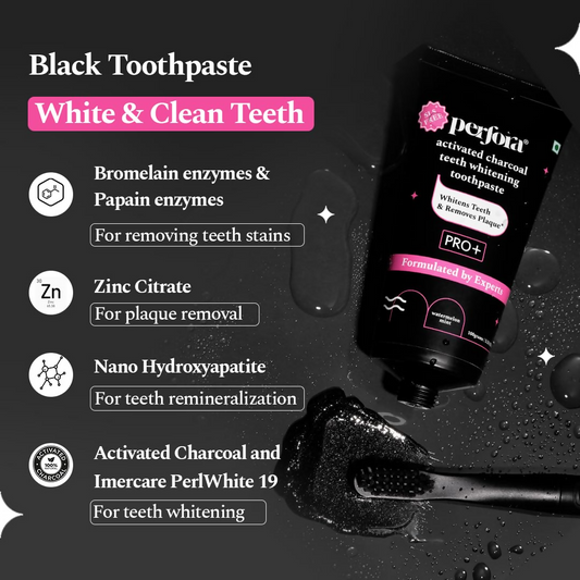 Perfora Activated Charcoal Whitening Toothpaste - Watermelon Mint - Swadesiicart