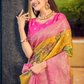 Exclusive Collection Wedding Pink Yellow Collection Banarasi Silk Saree With Rich Pallu - Swadesiicart