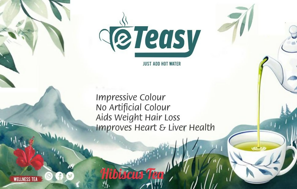 Eteasy Japanese Matcha Sun Dried Hibiscus Flower Powder | Swadesiicart