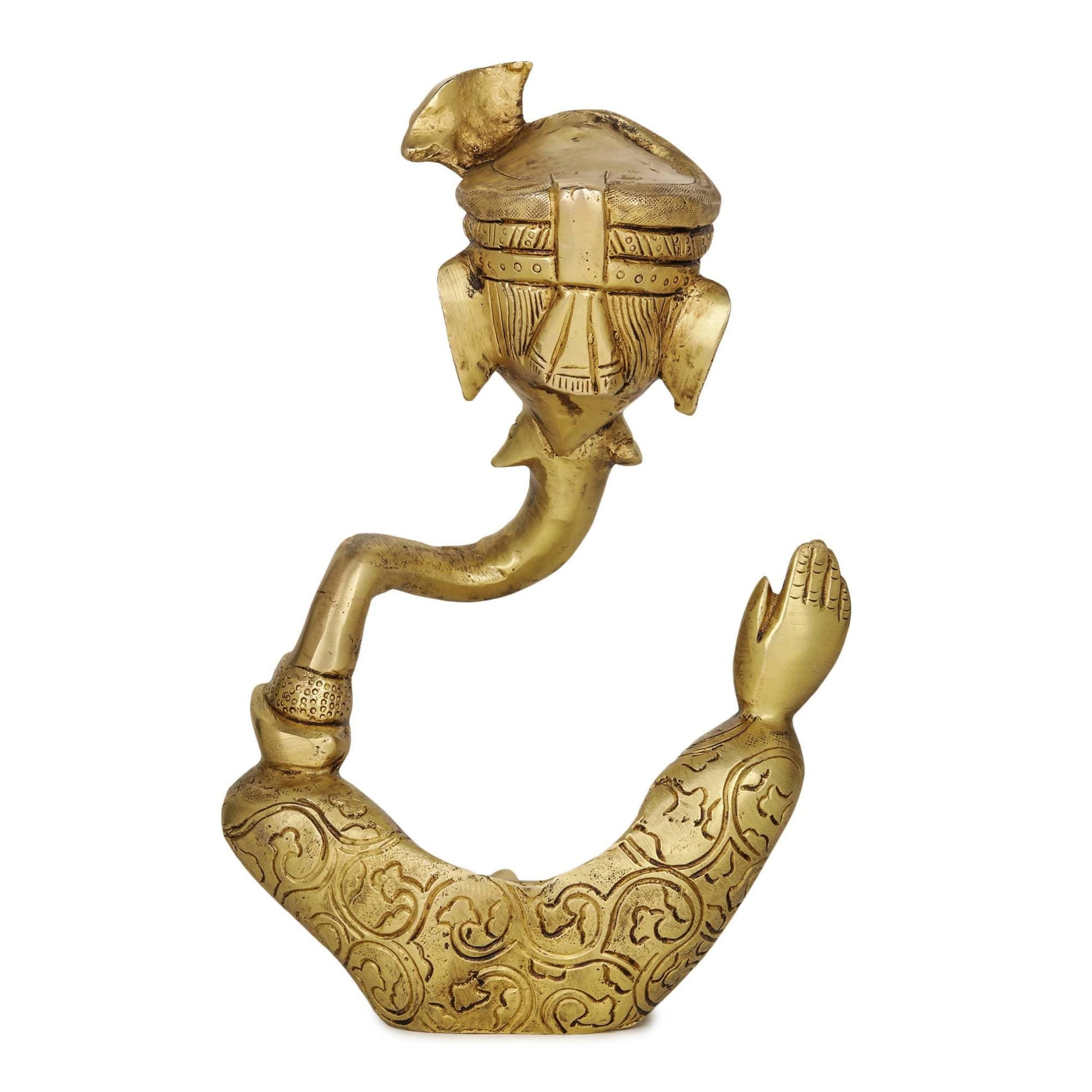 Devlok Vighnaharta Ganpati Pital Murti Idol - Swadesiicart