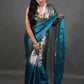 Exclusive Collection Beautiful Gray Green Tissue Silk Hand Weaving Handloom Saree With Running Blouse Piece - Swadesiicart