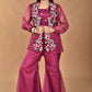 Morchari Women Hand Embroidery Crop Top-Magenta - Swadesiicart